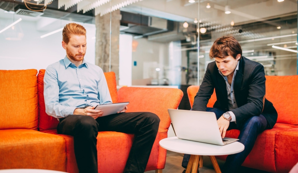 Business colleagues resting during break